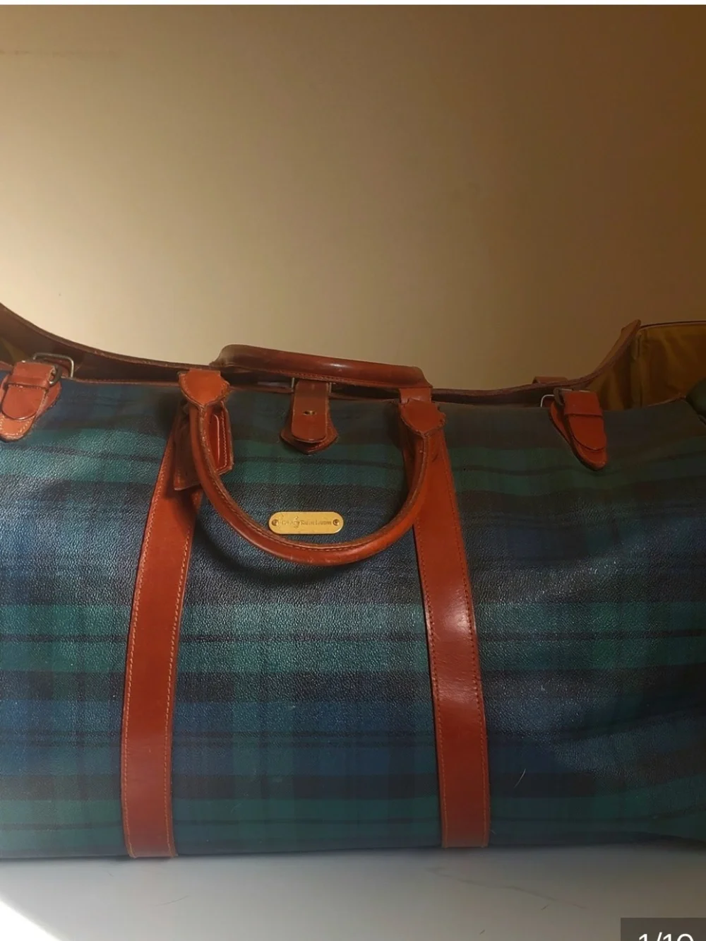 Vintage Polo Ralph Lauren Blackwatch Plaid  Travel Duffle Bag